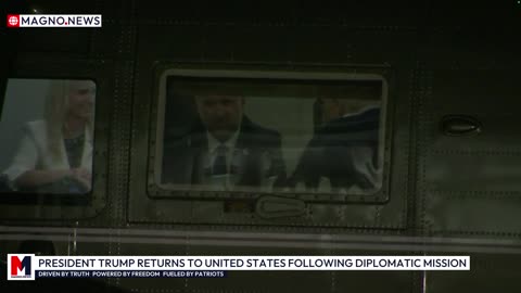 President Trump lands in America following Diplomatic Mission to Saudi Arabia, Qatar and UAE