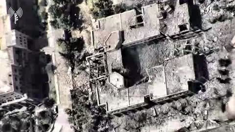 The IDF publishes footage showing the aftermath of its strike earlier today on the