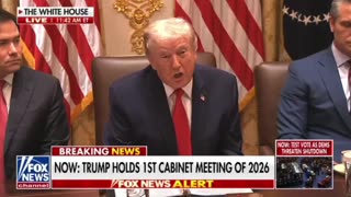 President Trump's first cabinet meeting in the new year.