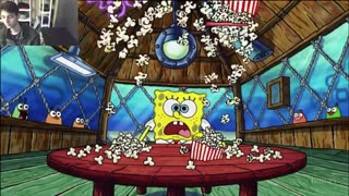 Outtake #3110 Of SpongeBob SquarePants Attempts Popcorn Eating Challenge Fake Funny Parody Animated