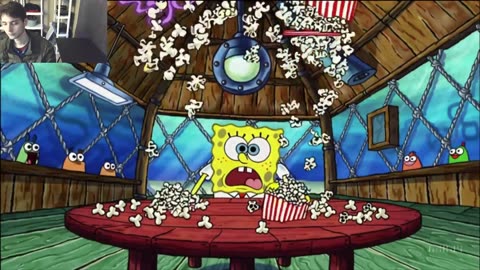 Outtake #3110 Of SpongeBob SquarePants Attempts Popcorn Eating Challenge Fake Funny Parody Animated