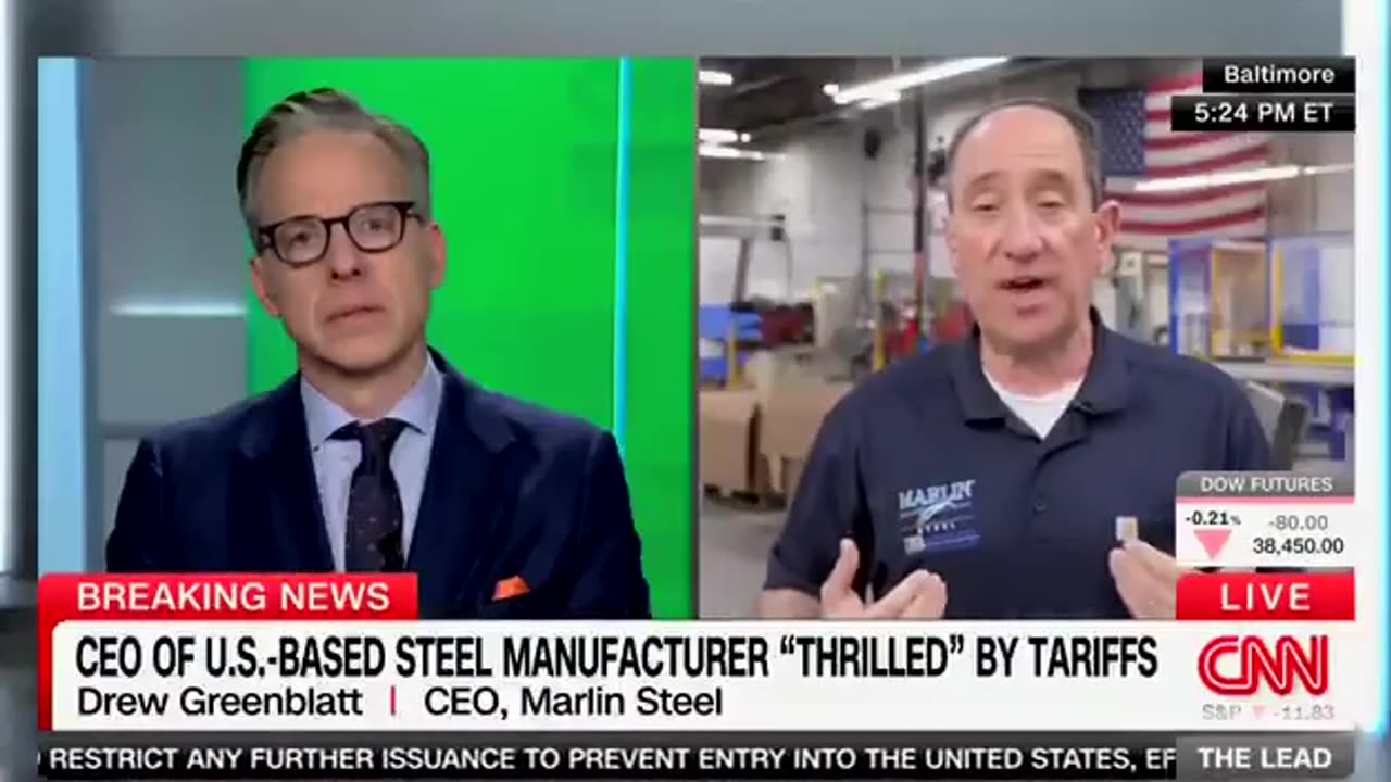 Baltimore Steel CEO makes Jake Tapper look like an ass after he blows up false narrative on live TV