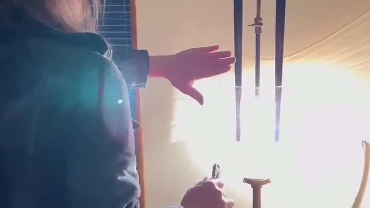 Open carbon arc lamp from 1889