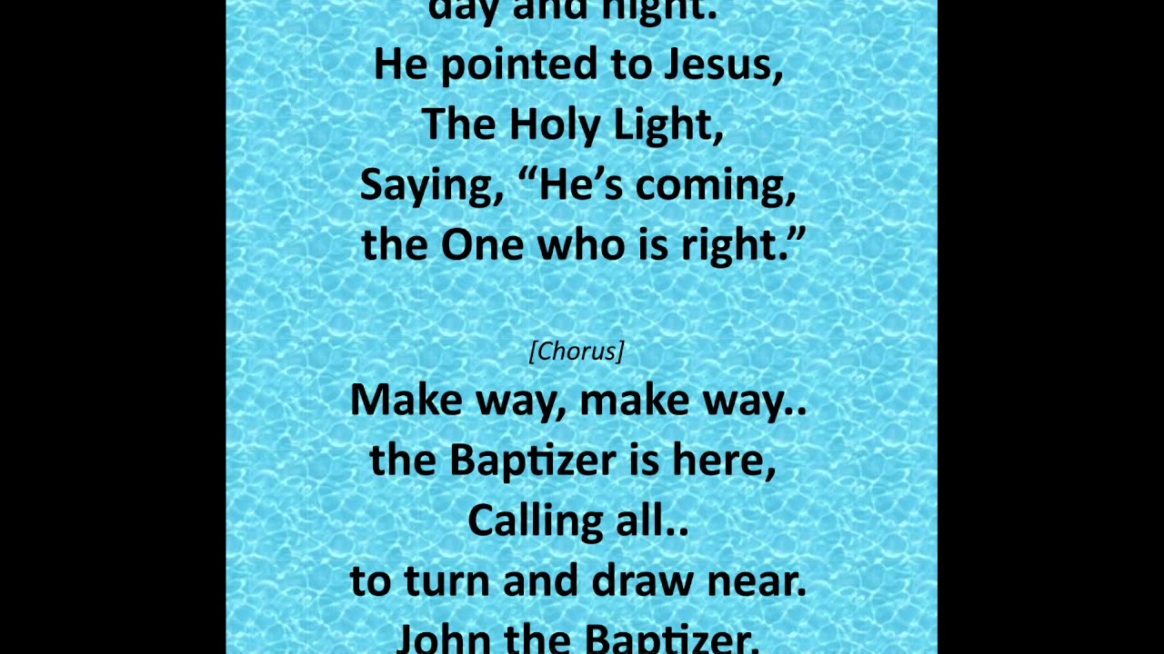 John the Baptizer, Voice in the Wild original gospel song lyrics video