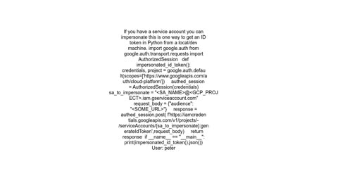 How to get a GCP identity-token programmatically with python