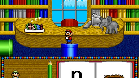 SNES Longplay 512 Marios Early Years - Fun with Letters