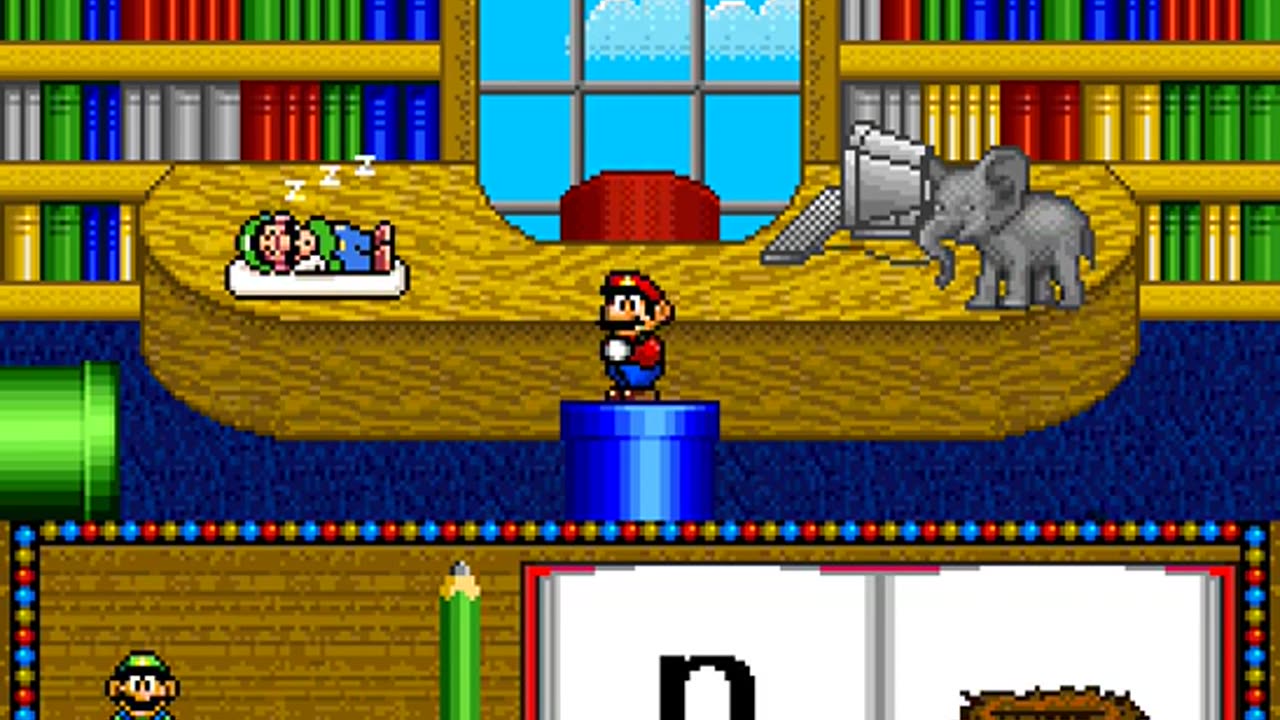 SNES Longplay 512 Marios Early Years - Fun with Letters
