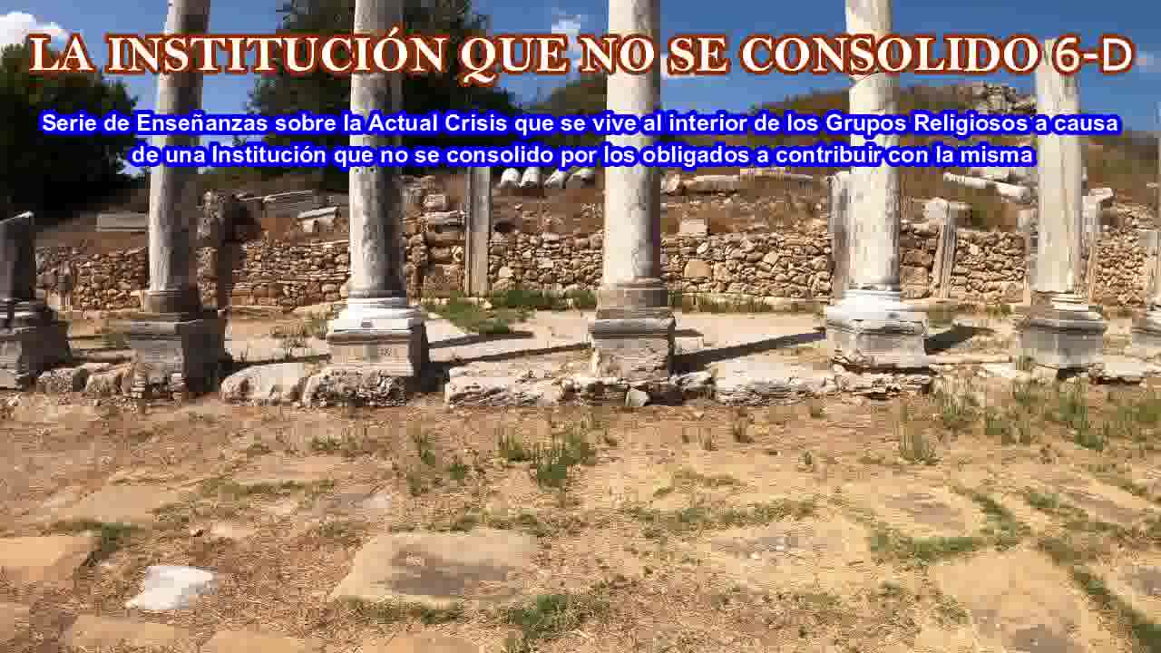 LA INSTITUCIÓN QUE NO SE CONSOLIDO 6-D