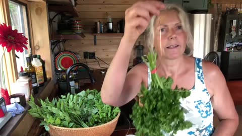 Here's a simple way to dry herbs at home.