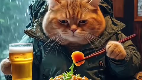 Cat hit pug & cock it