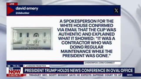 Trump says viral trash video at white house is fake AI