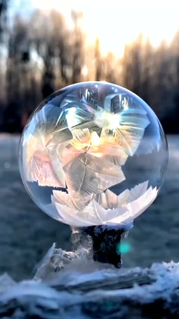 The Crystallisation of an Ice Bubble