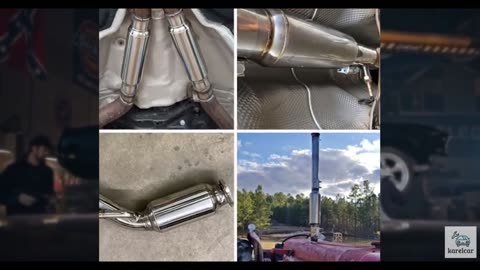 LCGP 2.5'' Inlet & Outlet Universal Muffler, 11.5'' Overall Length Stainless St