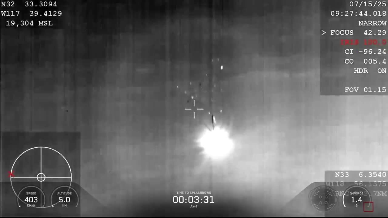 Drogue parachutes deployed