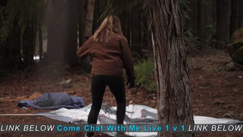 SOLO SURVIVAL in the MOUNTAINS ALONE ASMR GIRL SKINNY DIPPING
