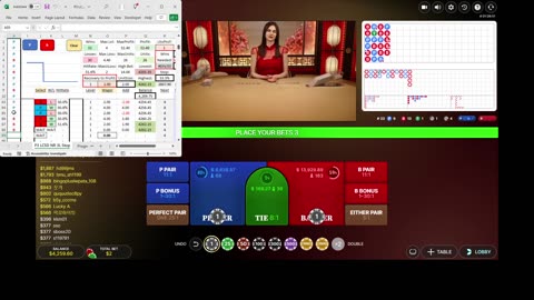 Baccarat - 30 units won 48 minutes with 47.6% hit rate and 2 unit drawdown