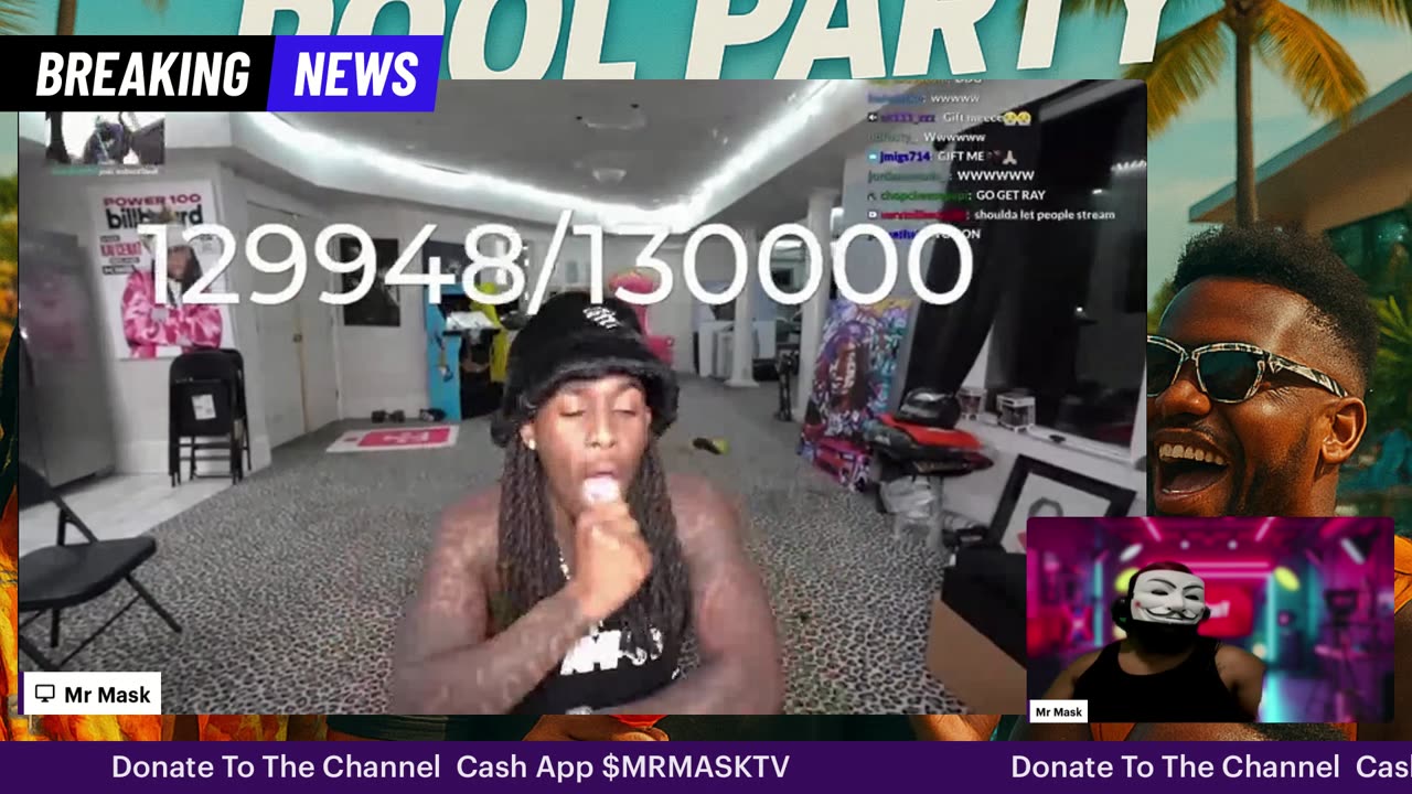 AMP Pool Party Goes WILD! | MrMaskTV Live Reaction + Vibes