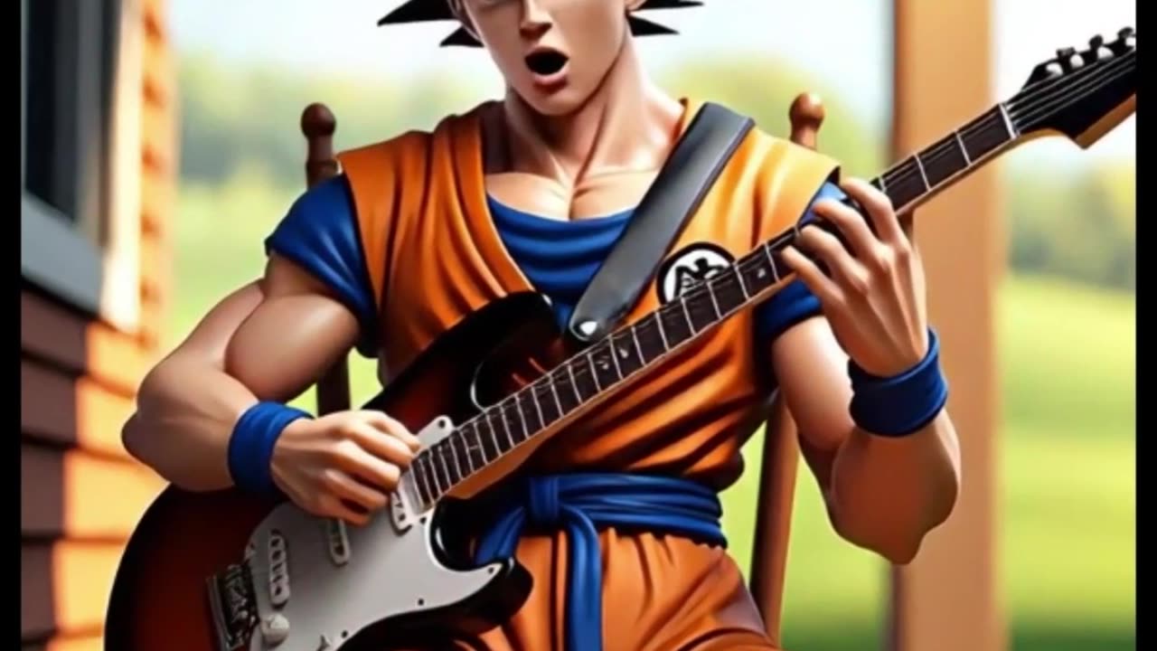 Goku on the rockkk