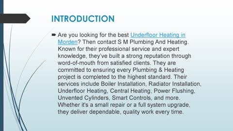 Best Underfloor Heating in Morden