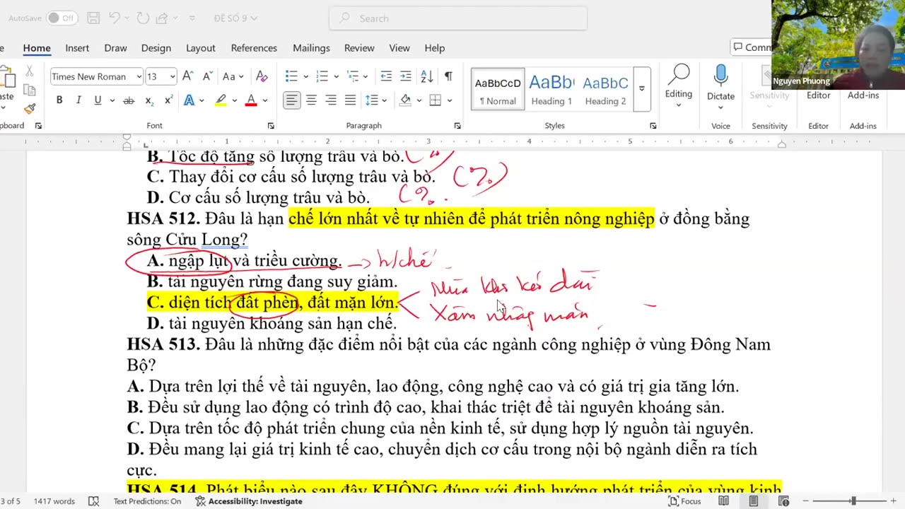 ĐỊA LÝ BUỔI 26 : LUYỆN ĐỀ