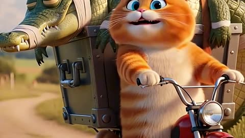 📹 Cat beating Crocodile