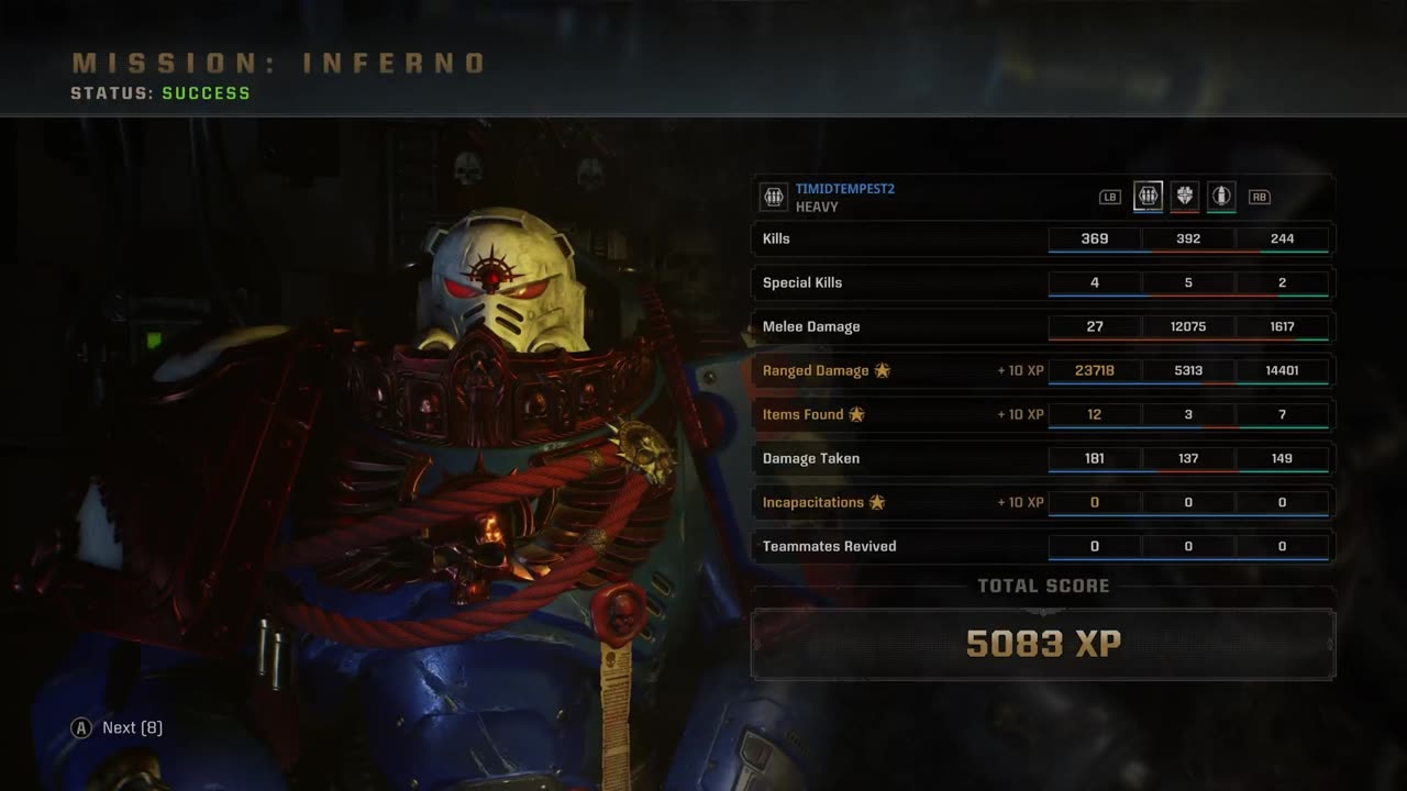 Space Marine 2 Heavy with Heavy Bolter, Prestige leveling