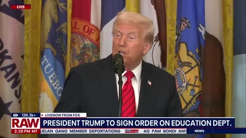 Watch as Trump signs an order to reduce the size of the Education Department.