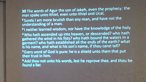 Proverbs for Understanding (Proverbs 30) 9/7/25