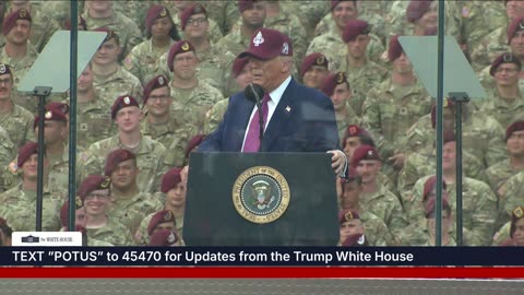 President Trump Delivers Remarks at Fort Bragg