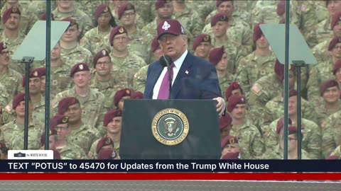 President Trump Delivers Remarks at Fort Bragg