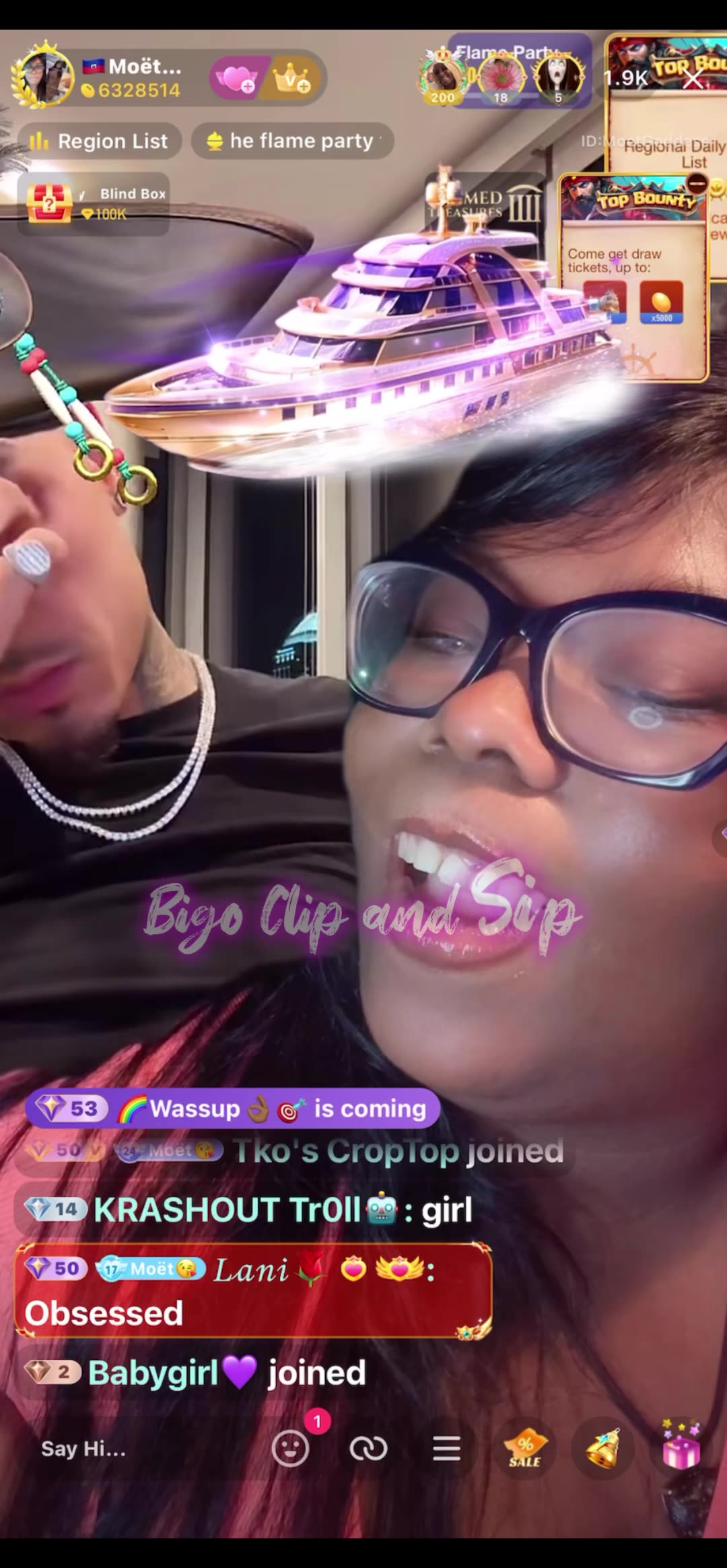 Moet crashing out after seeing Lexi at Flockas house 5/15/25 #bigoclipandsip