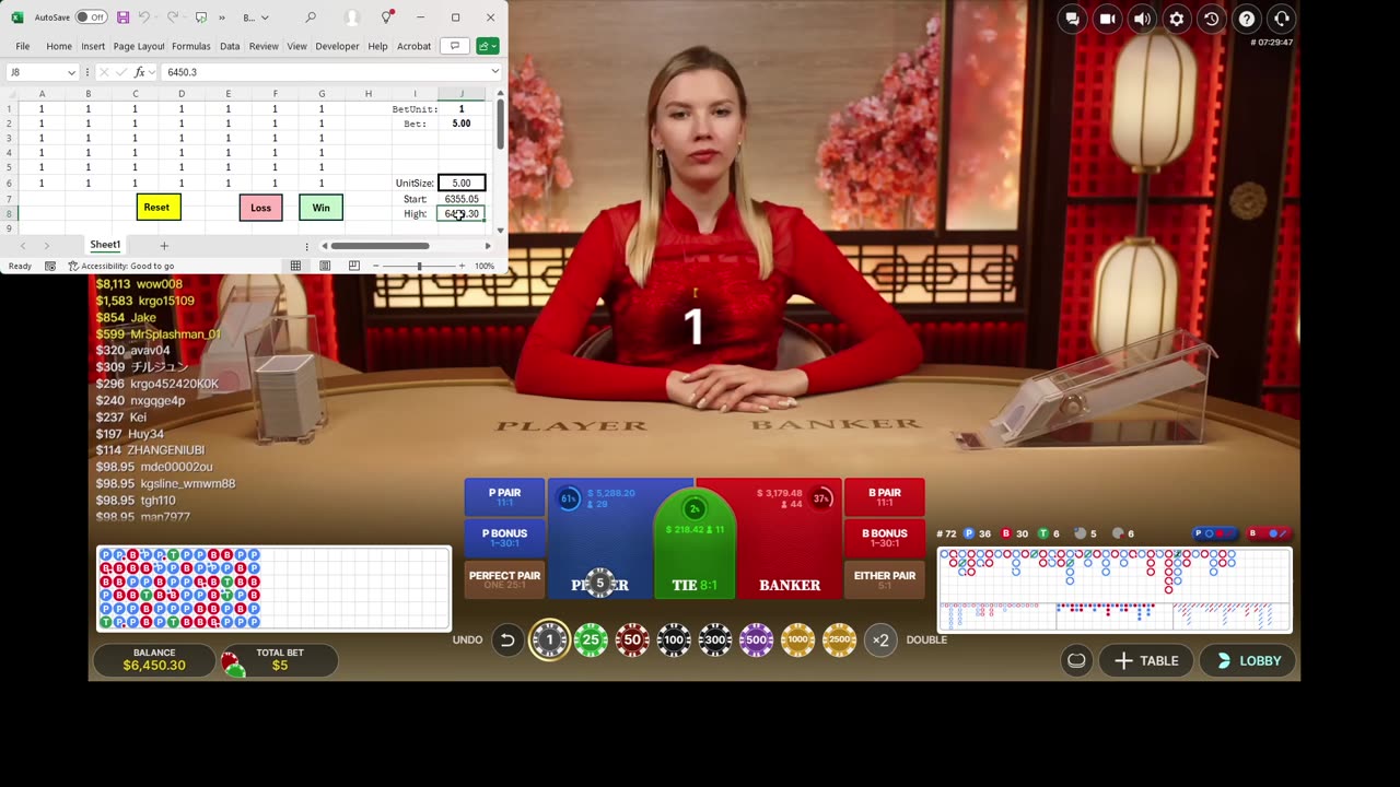 Baccarat - Grid MM failed. Finally switched to No Retreat to recover.