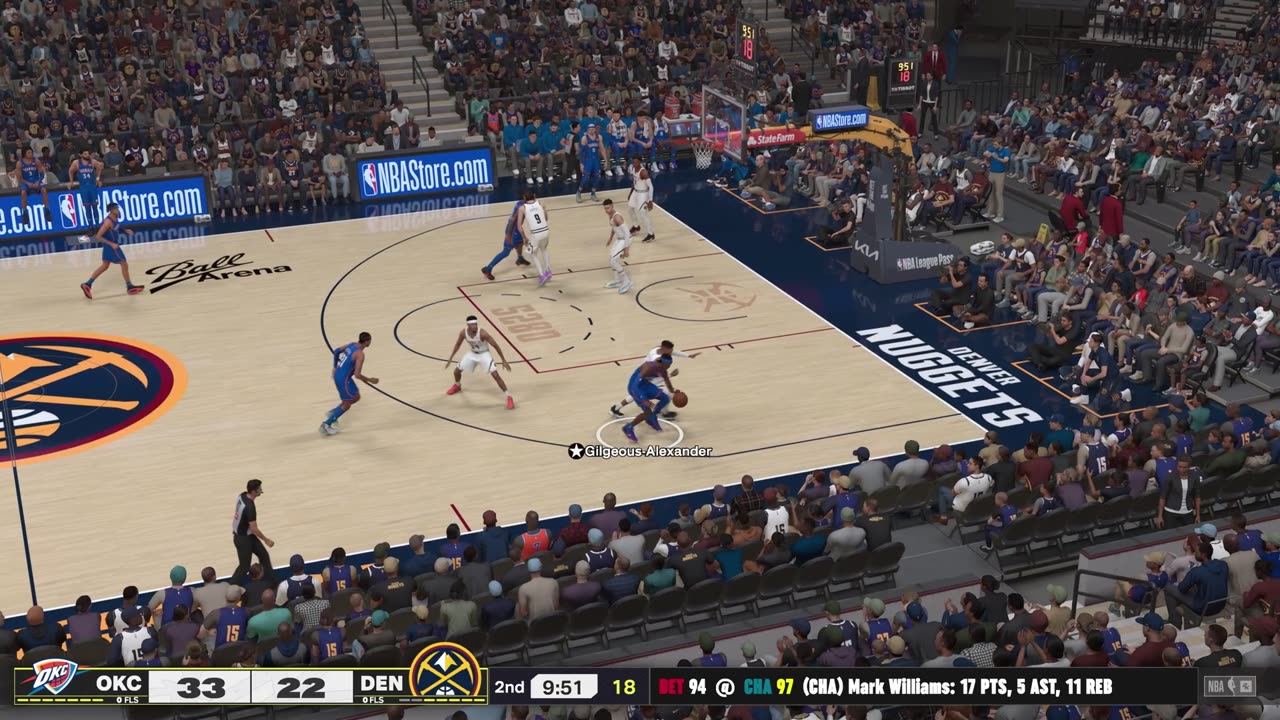 NBA 2k25 Oklahoma City Thunder Franchise Game 8 Thunder Vs Nuggets CPU Vs CPU