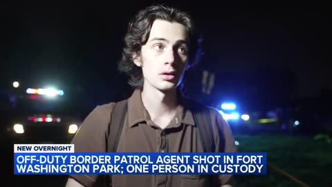 Off-duty Border Patrol agent shot in Manhattan park; person in custody.