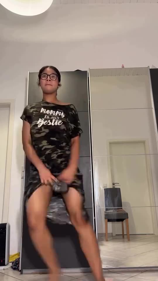 Sensual and erotic dance of a sexy curvy girl.