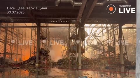 Shows Russian Aerospace Forces Strike Facility Near Kharkiv — Ukraine Claims S-400 Missiles Used