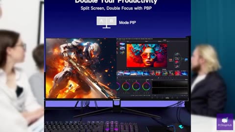 Gawfolk Gaming Monitor 34 inch IPS 120Hz, Ultrawide PC Screen 2560×1080P Ultra-T