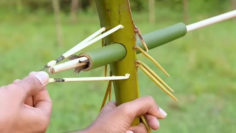 Handmade DIY Bamboo Launcher #bamboocraft #bamboodiy