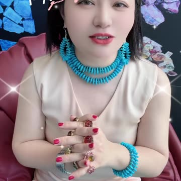 250612-14 Sleeping Beauty Turquoise Bead Strand: Flowing Gem Emotion Palette