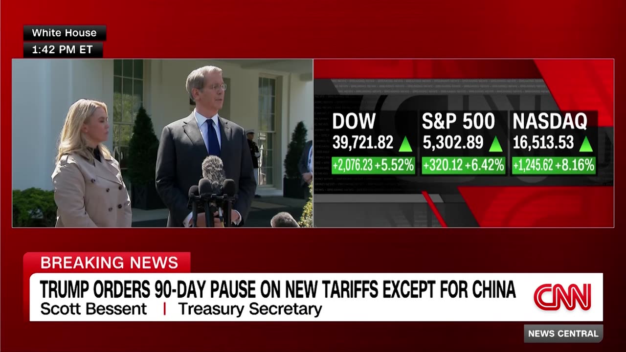 Markets skyrocket after Trump announces 90-day tariff pause