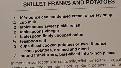 Recipe for Skillet Franks and Potatoes