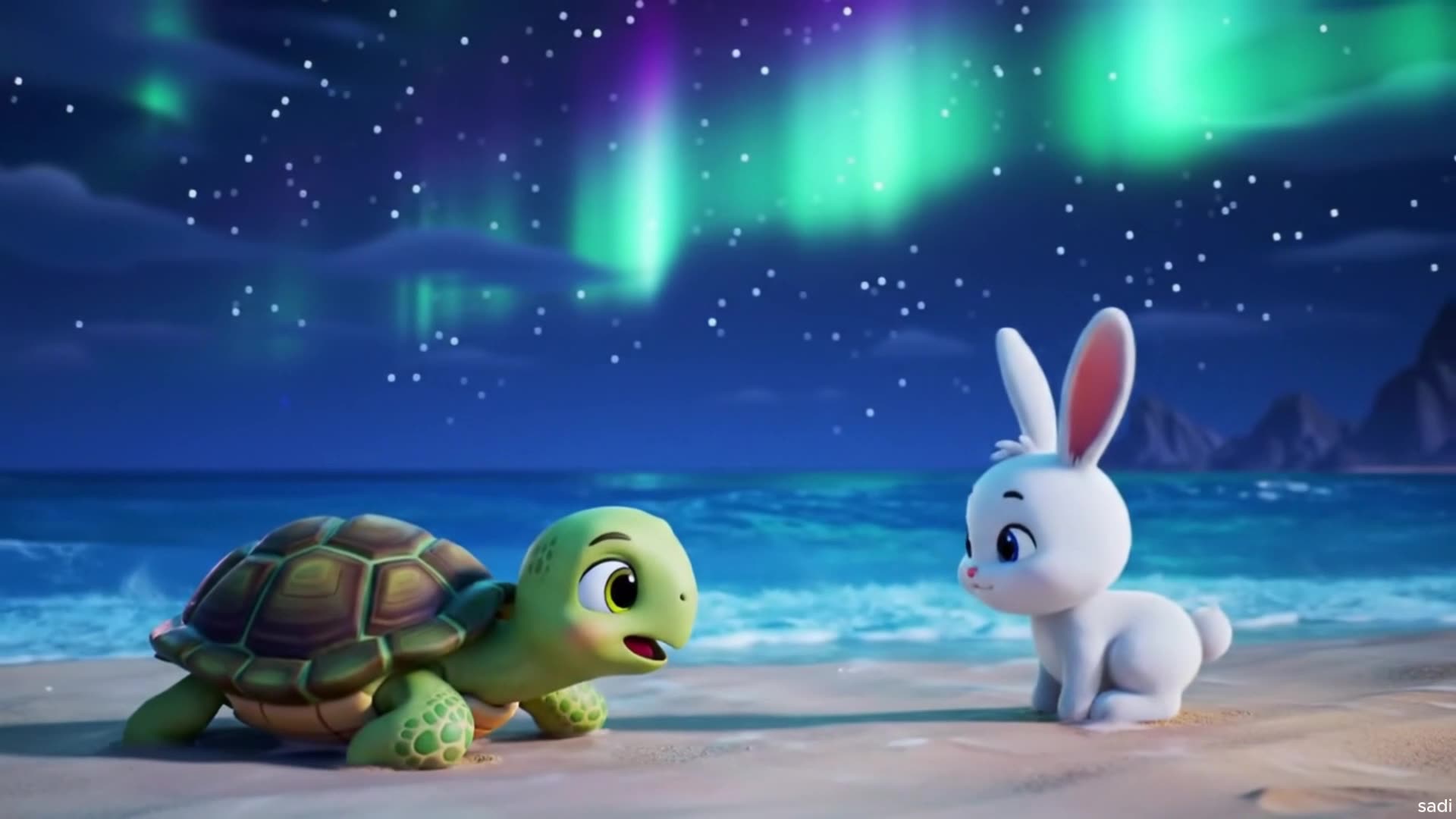 🐢🐇 *Turtle & the Rabbit at the Sea* | An AI Generated 3D Animated Moral ...