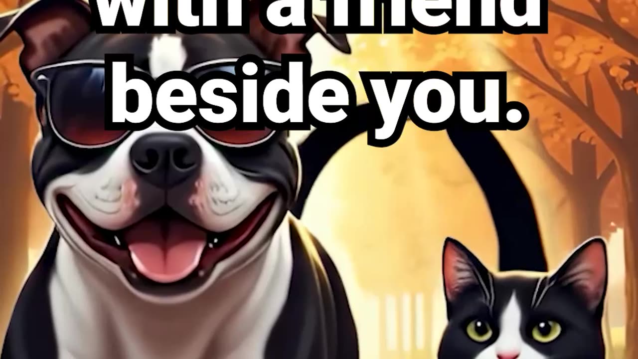 Every step feels lighter with a friend beside you #anxietyrelief #lofihiphop #calmingmusic #cat #dog