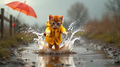 Tiny Cat Springtime Countryside Adventure