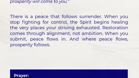 Peace That Restores