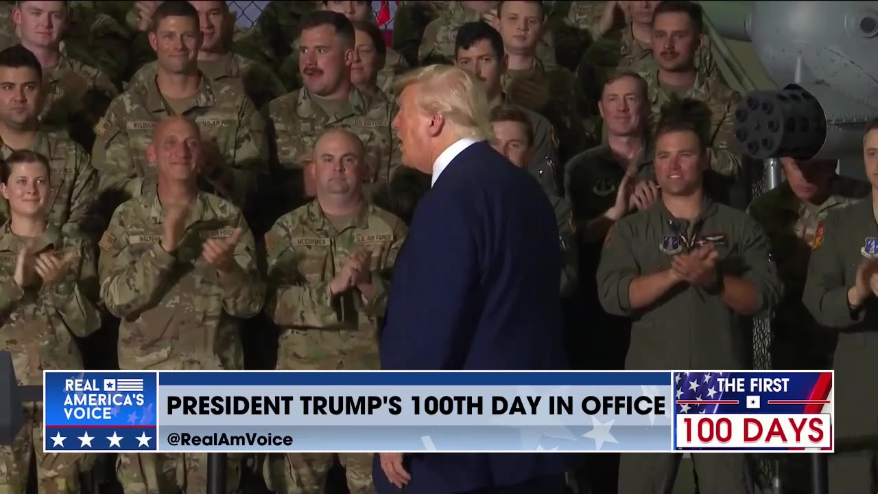 President Trump And Defense Secretary Hegseth Address Troops At Selfridge Air National Guard Base