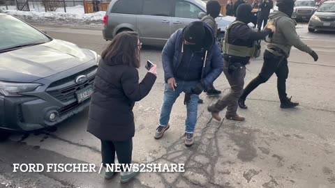 Racist anti ICE rioters harass Hispanic ICE agent in Minneapolis' Folwell neighborhood