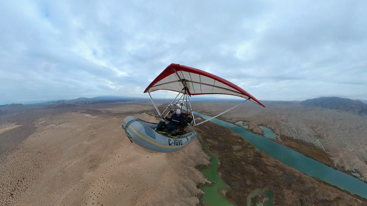 Salton Sea PPG Flight to tward the Mountains - unedited