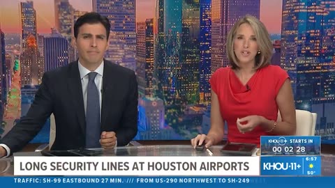 🚨 TSA security lines at Houston's Bush Airport are over THREE HOURS