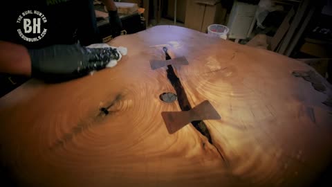 Three Legged Natural Elm Table